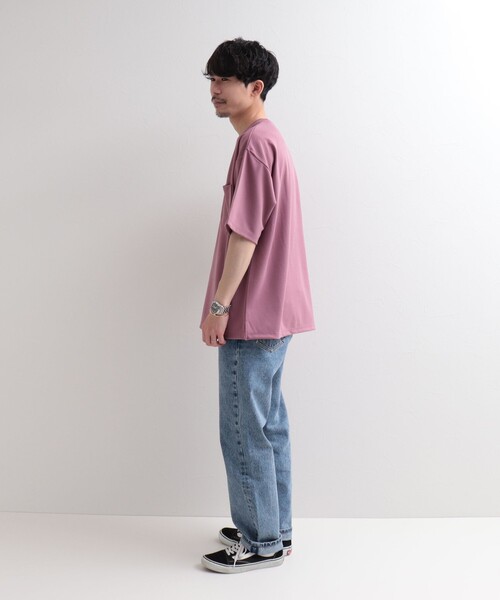 GLOSTER（グロスター）の「【GLOSTER/グロスター】ポンチ素材 ビッグシルエット ポケT（Tシャツ/カットソー・メンズ・チャコールグレー/ホワイト/ミント/ピンク・MEDIUM/LARGE/X-LARGE）」の12枚目の写真