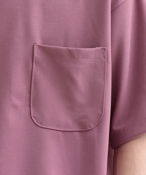 GLOSTER（グロスター）の「【GLOSTER/グロスター】ポンチ素材 ビッグシルエット ポケT（Tシャツ/カットソー・メンズ・チャコールグレー/ホワイト/ミント/ピンク・MEDIUM/LARGE/X-LARGE）」の16枚目の写真