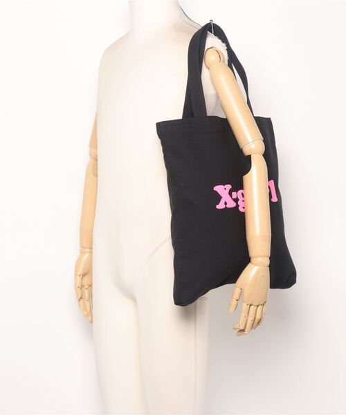X-girl（エックスガール）の「【X-girl /エックスガール】 CANVAS TOTE BAG（トートバッグ・レディース・ホワイト/ブラック/グリーン・FREE）」の7枚目の写真