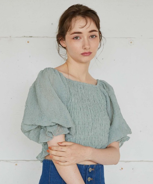 archives(アルシーヴ)の「シアージャガードシャーリングブラウス(シャツ/ブラウス・レディース・ブラック/オフホワイト/ミント・MEDIUM)」の22枚目の写真