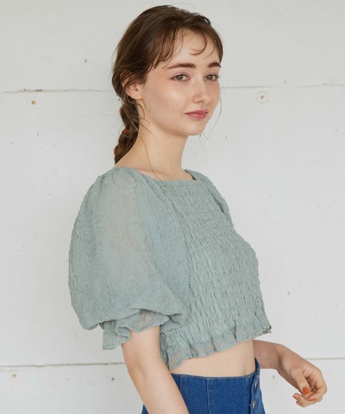 archives(アルシーヴ)の「シアージャガードシャーリングブラウス(シャツ/ブラウス・レディース・ブラック/オフホワイト/ミント・MEDIUM)」の21枚目の写真