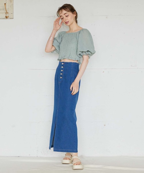 archives(アルシーヴ)の「シアージャガードシャーリングブラウス(シャツ/ブラウス・レディース・ブラック/オフホワイト/ミント・MEDIUM)」の19枚目の写真