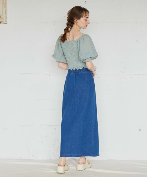 archives(アルシーヴ)の「シアージャガードシャーリングブラウス(シャツ/ブラウス・レディース・ブラック/オフホワイト/ミント・MEDIUM)」の18枚目の写真