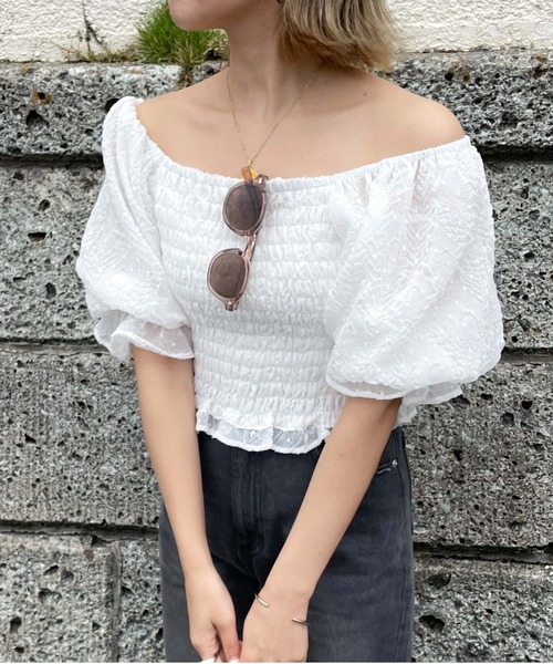 archives(アルシーヴ)の「シアージャガードシャーリングブラウス(シャツ/ブラウス・レディース・ブラック/オフホワイト/ミント・MEDIUM)」の16枚目の写真