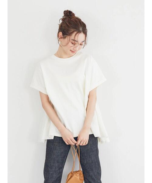 セール】異素材フリルカットプルオーバー（Tシャツ/カットソー
