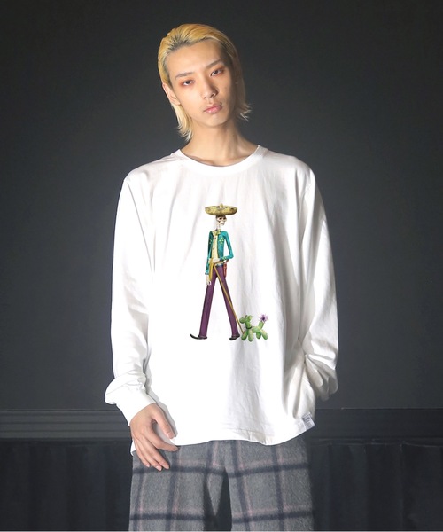STORAMA(ストラマ)の「SESSIONS L/S T-shirts -Mexican breeder -(Tシャツ/カットソー・メンズ・ホワイト/ブラック・S/M/L)」の2枚目の写真