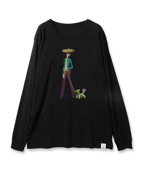 STORAMA(ストラマ)の「SESSIONS L/S T-shirts -Mexican breeder -(Tシャツ/カットソー・メンズ・ホワイト/ブラック・S/M/L)」の3枚目の写真