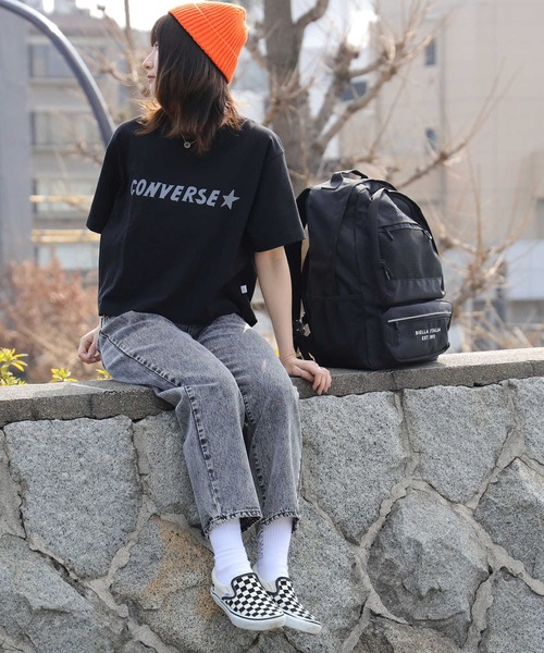 CONVERSE（コンバース）の「【CONVERSE】手書きロゴＴシャツ（Tシャツ/カットソー・レディース・レッド/ホワイト/ブラック・L/M）」の13枚目の写真