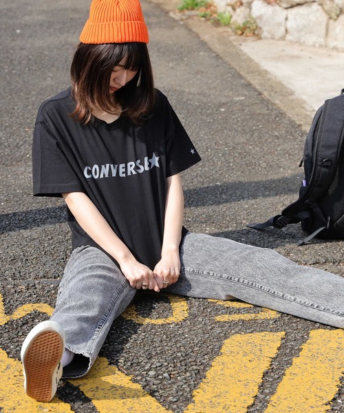 CONVERSE（コンバース）の「【CONVERSE】手書きロゴＴシャツ（Tシャツ/カットソー・レディース・レッド/ホワイト/ブラック・L/M）」の14枚目の写真