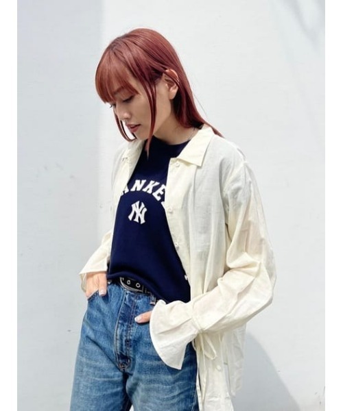 MOUSSY(マウジー)の「MLB CROPPED TOP J(その他トップス・レディース・ネイビー/杢グレー/ライトブラック・FREE)」の17枚目の写真