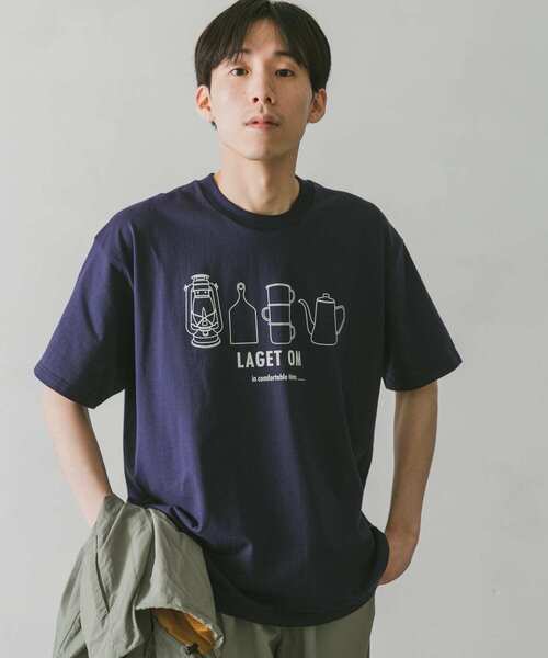 URBAN RESEARCH DOORS（アーバンリサーチドアーズ）の「グランピングプリントTシャツ（Tシャツ/カットソー・メンズ・ホワイト/ネイビー/イエロー・MEDIUM/LARGE）」の3枚目の写真