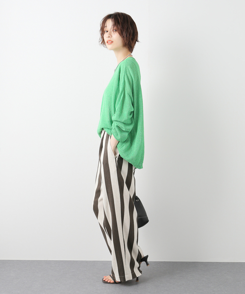 FRAMeWORK（フレームワーク）の「レーヨンリネンストライプパンツ（その他パンツ・レディース・ベージュ・40/38/36）」の8枚目の写真