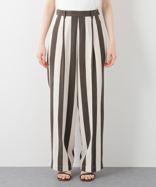 FRAMeWORK（フレームワーク）の「レーヨンリネンストライプパンツ（その他パンツ・レディース・ベージュ・40/38/36）」の9枚目の写真