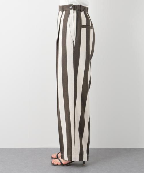 FRAMeWORK（フレームワーク）の「レーヨンリネンストライプパンツ（その他パンツ・レディース・ベージュ・40/38/36）」の10枚目の写真