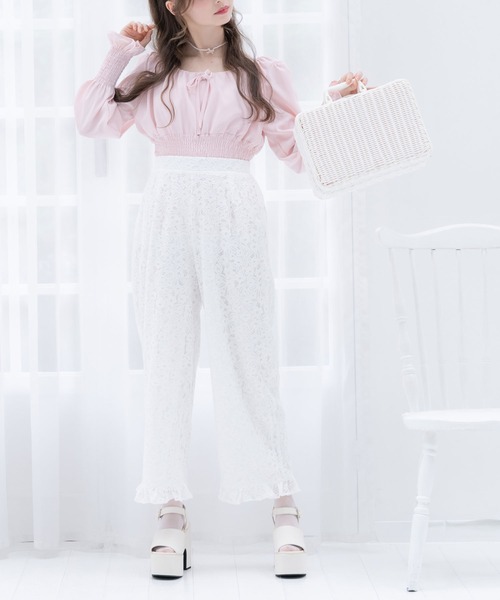 DearMyLoveRose（ディアマイラブローズ）の「総レースガーリーロングパンツ（その他パンツ・レディース・ホワイト/ブラック/ベビーピンク/ブルー・MEDIUM/LARGE/XX-LARGE/X-LARGE）」の18枚目の写真