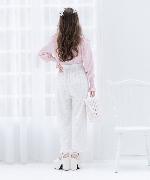 DearMyLoveRose（ディアマイラブローズ）の「総レースガーリーロングパンツ（その他パンツ・レディース・ホワイト/ブラック/ベビーピンク/ブルー・MEDIUM/LARGE/XX-LARGE/X-LARGE）」の9枚目の写真