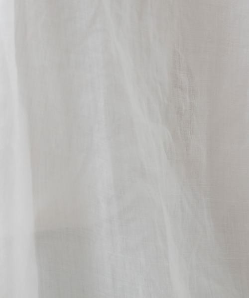 PUAL CE CIN（ピュアルセシン）の「【Du noir】ラミーリネン バンドカラーチュニックブラウス（シャツ/ブラウス・レディース・ホワイト/ブラック/グレー・FREE）」の20枚目の写真