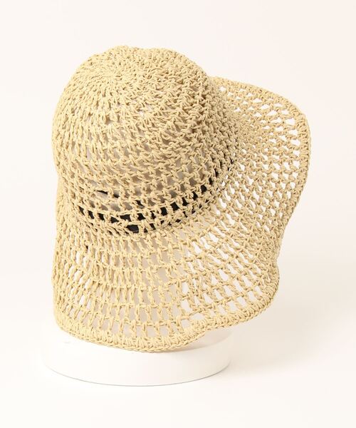 ROPE'(ロペ)の「透かし編みペーパーハット(ハット・レディース・ダークブラウン/ベージュ・FREE)」の15枚目の写真