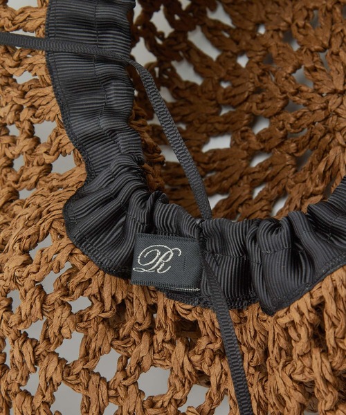 ROPE'(ロペ)の「透かし編みペーパーハット(ハット・レディース・ダークブラウン/ベージュ・FREE)」の11枚目の写真