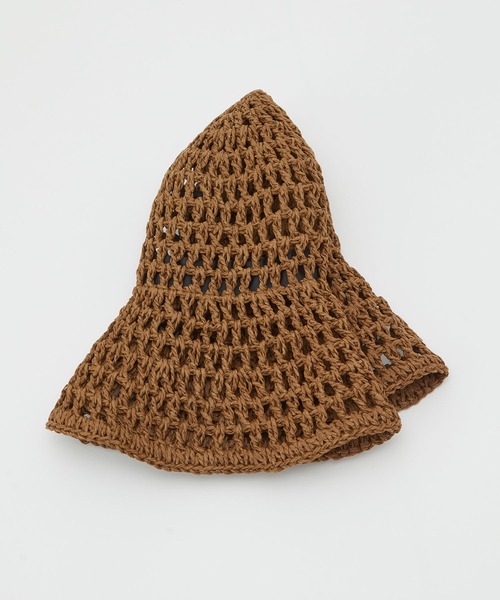 ROPE'(ロペ)の「透かし編みペーパーハット(ハット・レディース・ダークブラウン/ベージュ・FREE)」の12枚目の写真