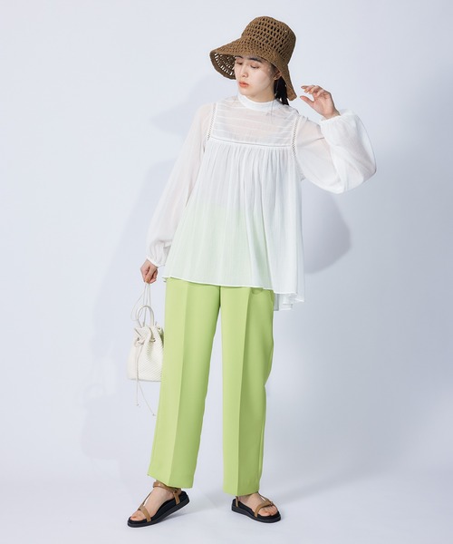 ROPE'(ロペ)の「透かし編みペーパーハット(ハット・レディース・ダークブラウン/ベージュ・FREE)」の13枚目の写真