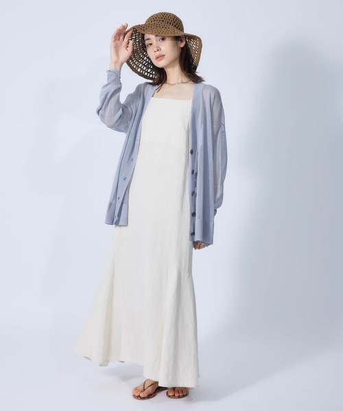 ROPE'(ロペ)の「透かし編みペーパーハット(ハット・レディース・ダークブラウン/ベージュ・FREE)」の14枚目の写真