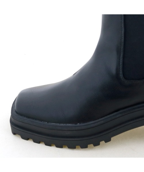 byあしながおじさん（バイアシナガオジサン）の「厚底サイドゴアブーツ　8710378（ブーツ・レディース・ブラック/グレー/アイボリー/ダークブラウン/ブラック系その他・LL/S/M/L）」の7枚目の写真