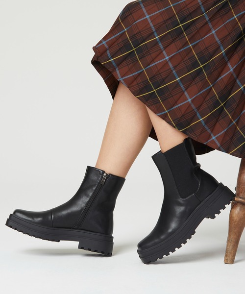 byあしながおじさん（バイアシナガオジサン）の「厚底サイドゴアブーツ　8710378（ブーツ・レディース・ブラック/グレー/アイボリー/ダークブラウン/ブラック系その他・LL/S/M/L）」の20枚目の写真