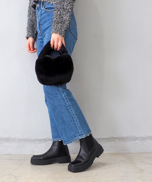 byあしながおじさん（バイアシナガオジサン）の「厚底サイドゴアブーツ　8710378（ブーツ・レディース・ブラック/グレー/アイボリー/ダークブラウン/ブラック系その他・LL/S/M/L）」の19枚目の写真