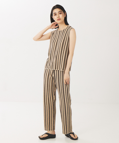 abahouse mavie(アバハウスマヴィ)の「ストライプニットノースリーブプルオーバー(ニット/セーター・レディース・チャコールグレー/ブラック/アイボリー・フリー)」の7枚目の写真