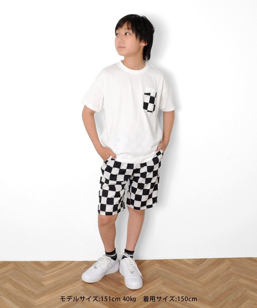 GLAZOS(グラソス)の「さらパン・総柄イージーハーフパンツ【セットアップ対応】(その他パンツ・キッズ・ブラック/ベージュ/ネイビー/カーキ・130cm/140cm/150cm/160cm/170cm)」の13枚目の写真