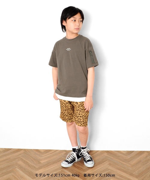 GLAZOS(グラソス)の「さらパン・総柄イージーハーフパンツ【セットアップ対応】(その他パンツ・キッズ・ブラック/ベージュ/ネイビー/カーキ・130cm/140cm/150cm/160cm/170cm)」の19枚目の写真