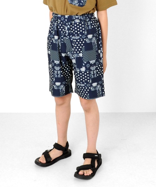 GLAZOS(グラソス)の「さらパン・総柄イージーハーフパンツ【セットアップ対応】(その他パンツ・キッズ・ブラック/ベージュ/ネイビー/カーキ・130cm/140cm/150cm/160cm/170cm)」の16枚目の写真