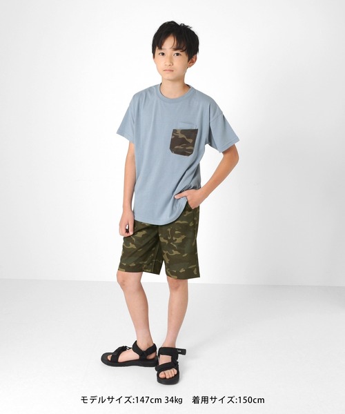 GLAZOS(グラソス)の「さらパン・総柄イージーハーフパンツ【セットアップ対応】(その他パンツ・キッズ・ブラック/ベージュ/ネイビー/カーキ・130cm/140cm/150cm/160cm/170cm)」の9枚目の写真