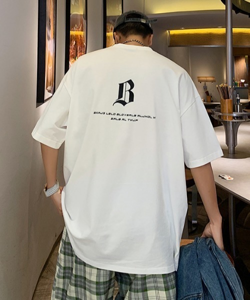 MGV(エムジーヴィー)の「アルファベットレタリングTシャツ(Tシャツ/カットソー・メンズ・ホワイト/ブラック/ブルー/オレンジ・LARGE/X-LARGE/MEDIUM)」の1枚目の写真