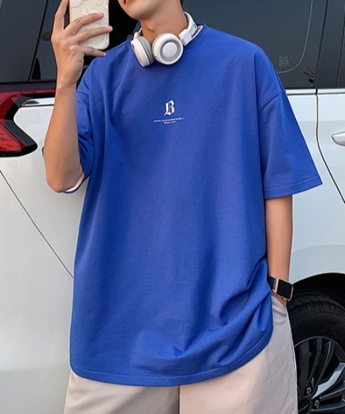 MGV(エムジーヴィー)の「アルファベットレタリングTシャツ(Tシャツ/カットソー・メンズ・ホワイト/ブラック/ブルー/オレンジ・LARGE/X-LARGE/MEDIUM)」の3枚目の写真