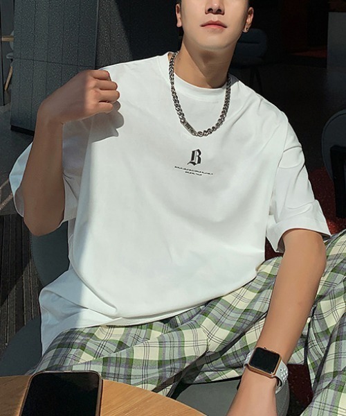 MGV(エムジーヴィー)の「アルファベットレタリングTシャツ(Tシャツ/カットソー・メンズ・ホワイト/ブラック/ブルー/オレンジ・LARGE/X-LARGE/MEDIUM)」の5枚目の写真