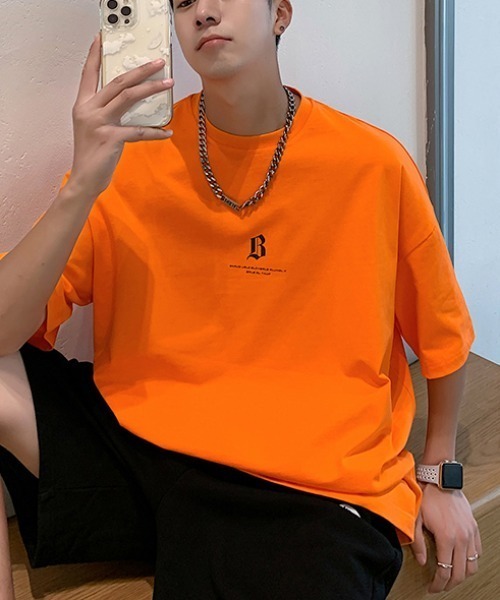MGV(エムジーヴィー)の「アルファベットレタリングTシャツ(Tシャツ/カットソー・メンズ・ホワイト/ブラック/ブルー/オレンジ・LARGE/X-LARGE/MEDIUM)」の16枚目の写真