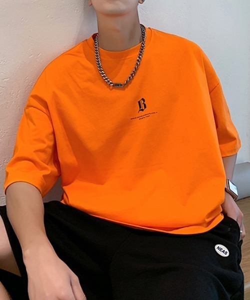 MGV(エムジーヴィー)の「アルファベットレタリングTシャツ(Tシャツ/カットソー・メンズ・ホワイト/ブラック/ブルー/オレンジ・LARGE/X-LARGE/MEDIUM)」の6枚目の写真