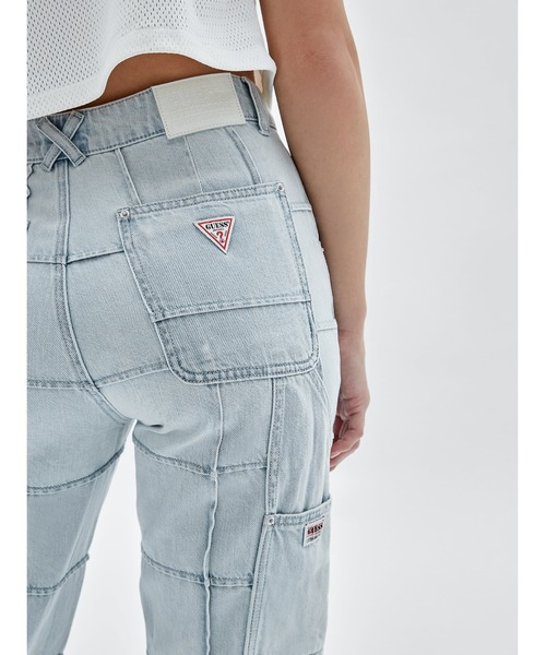 Guess（ゲス）の「GUESS Originals Windowpane Carpenter Denim Pants（デニムパンツ・レディース・ライトブルー・25inch/26inch/24inch/27inch）」の3枚目の写真