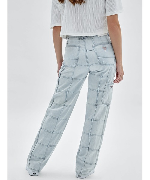 Guess（ゲス）の「GUESS Originals Windowpane Carpenter Denim Pants（デニムパンツ・レディース・ライトブルー・25inch/26inch/24inch/27inch）」の5枚目の写真
