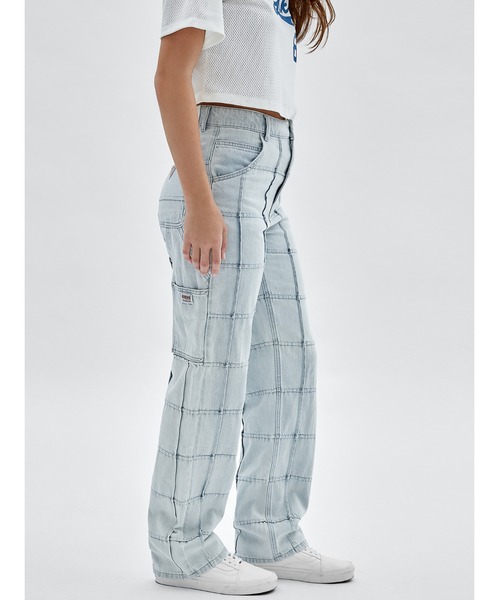 Guess（ゲス）の「GUESS Originals Windowpane Carpenter Denim Pants（デニムパンツ・レディース・ライトブルー・25inch/26inch/24inch/27inch）」の9枚目の写真