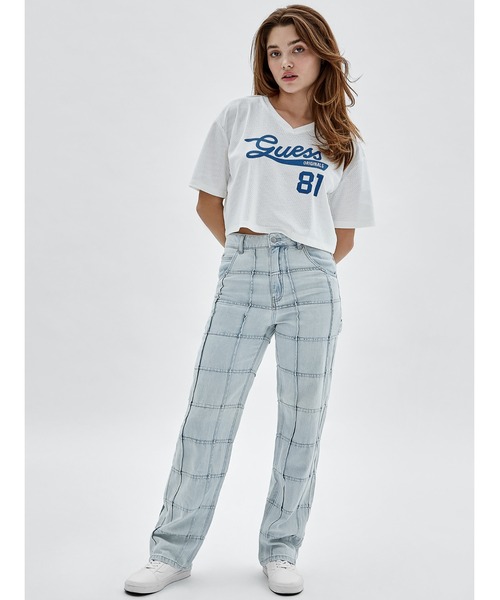 Guess（ゲス）の「GUESS Originals Windowpane Carpenter Denim Pants（デニムパンツ・レディース・ライトブルー・25inch/26inch/24inch/27inch）」の10枚目の写真