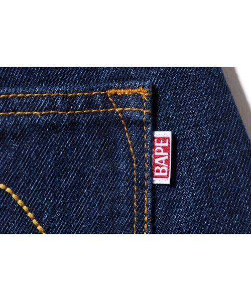 A BATHING APE（アベイシングエイプ）の「DAMAGED HIGHWAIST WIDE DENIM PANTS L（デニムパンツ・レディース・インディゴブルー/ライトインディゴブルー・X-SMALL/SMALL）」の6枚目の写真