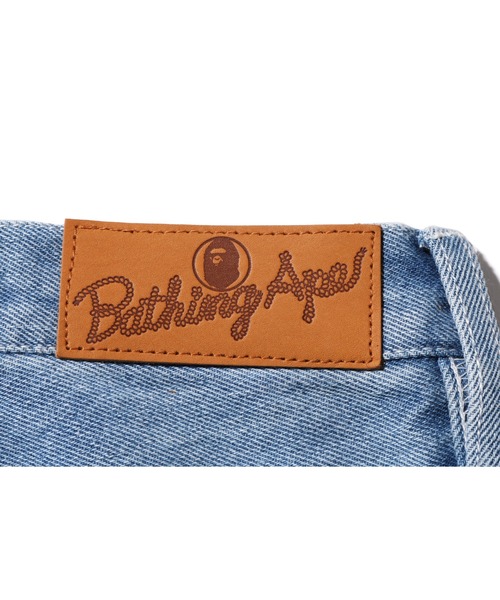 A BATHING APE（アベイシングエイプ）の「DAMAGED HIGHWAIST WIDE DENIM PANTS L（デニムパンツ・レディース・インディゴブルー/ライトインディゴブルー・X-SMALL/SMALL）」の12枚目の写真