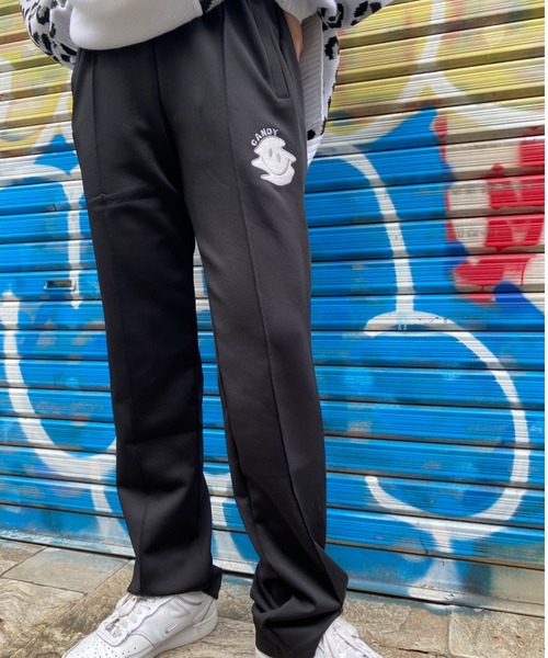 Candy Stripper（キャンディストリッパー）の「DISTORTED SMILE TRACK パンツ（その他パンツ・レディース・ブラック/パープル/ライトブルー・2）」の2枚目の写真