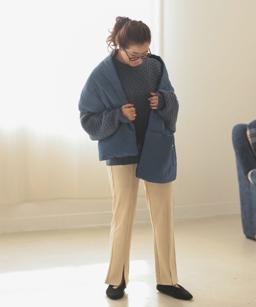 DONOBAN（ドノバン）の「つつみ込むライトストール（ストール/ショール・レディース・ベージュ/チャコール/ネイビー・F）」の7枚目の写真