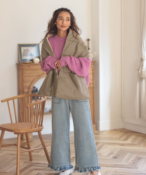 DONOBAN（ドノバン）の「つつみ込むライトストール（ストール/ショール・レディース・ベージュ/チャコール/ネイビー・F）」の9枚目の写真