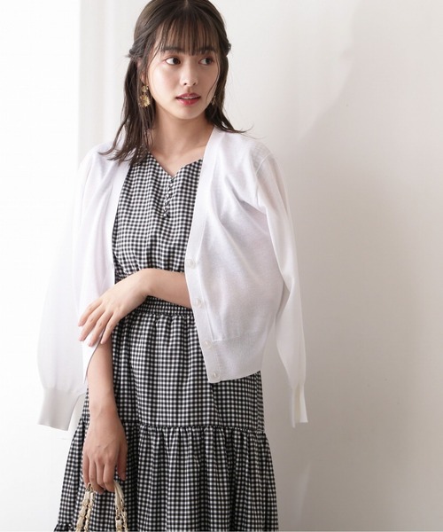 PROPORTION BODY DRESSING（プロポーションボディドレッシング）の「シアーカーデ / 1212274501（カーディガン/ボレロ・レディース・ブラック/ホワイト/パープル・FREE）」の4枚目の写真