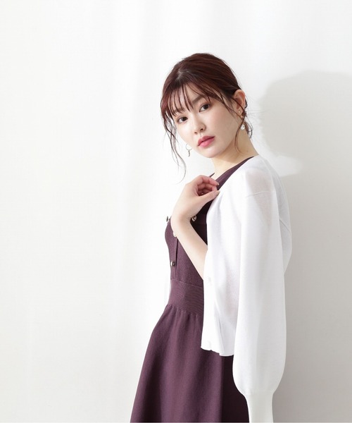 PROPORTION BODY DRESSING（プロポーションボディドレッシング）の「シアーカーデ / 1212274501（カーディガン/ボレロ・レディース・ブラック/ホワイト/パープル・FREE）」の5枚目の写真